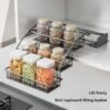 Pull-Down Kitchen Cabinet Basket | Adjustable Spice & Storage Rack