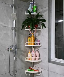 No-Drill Storage Rack | Floor-to-Ceiling Adjustable Bathroom Organizer